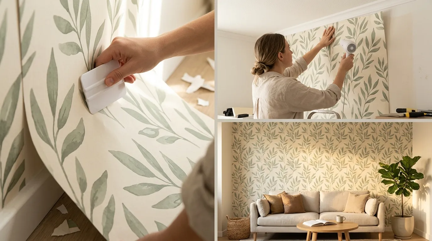How to Install Peel and Stick Wallpaper So the Corners Never Lift