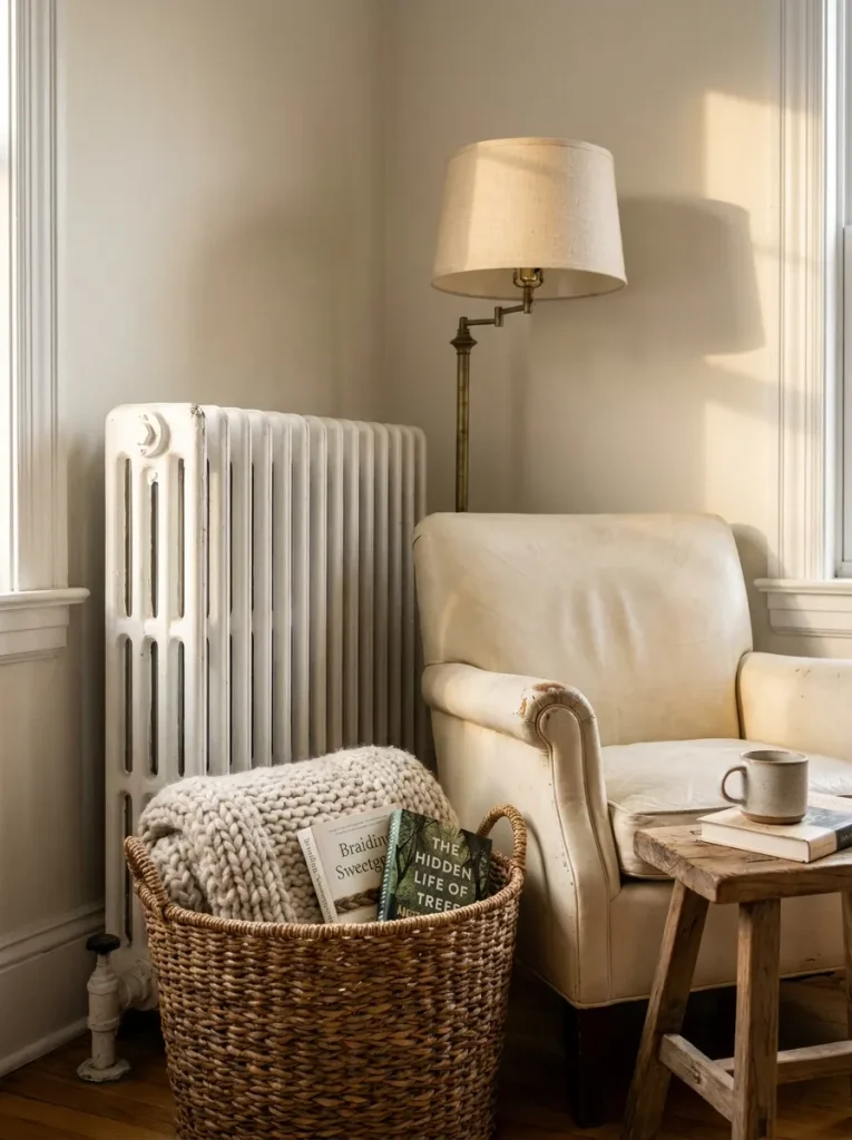 Armchair in reading nook