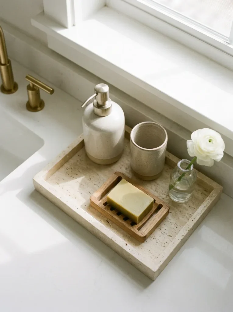 Bathroom counter accessories