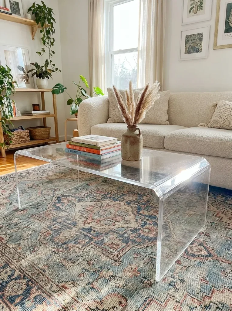 Books and vase on table