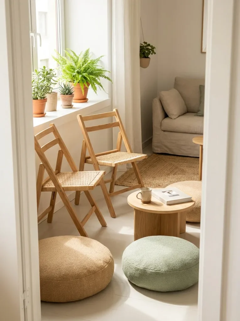 Chairs and cushions in apartment