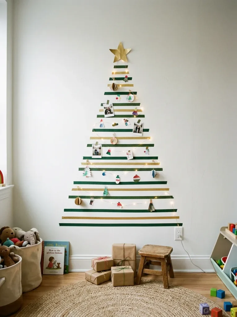 Christmas tree made from tape
