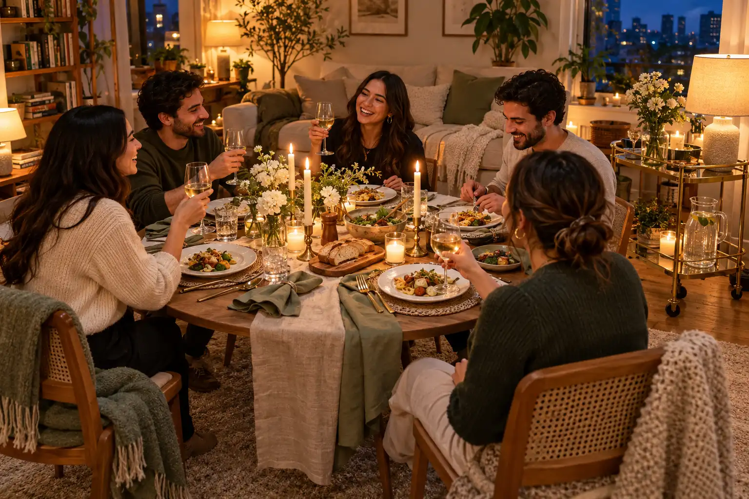 How to Host a Small Apartment Dinner Party That Feels Cozy, Not Cramped