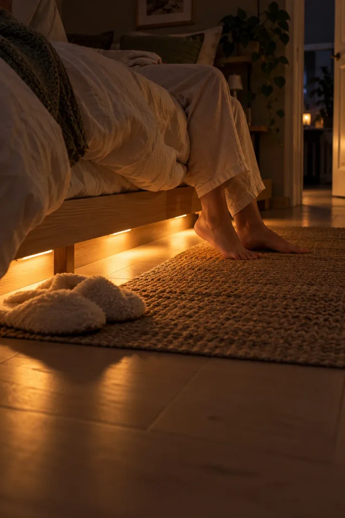Cosy Nighttime Bedroom Glow
