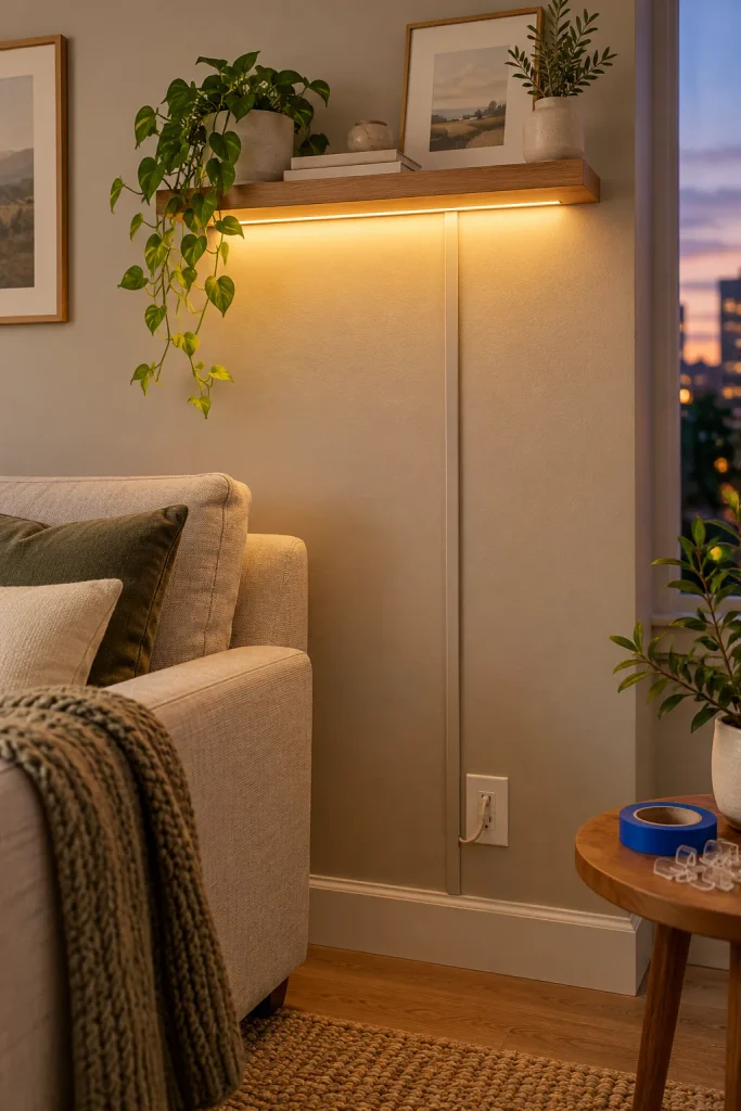 Cosy Shelf Glow and Cable Concealment
