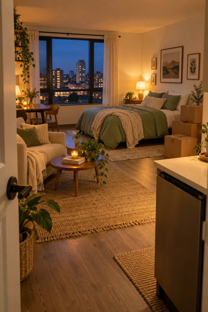 Cosy Studio at Blue Hour

