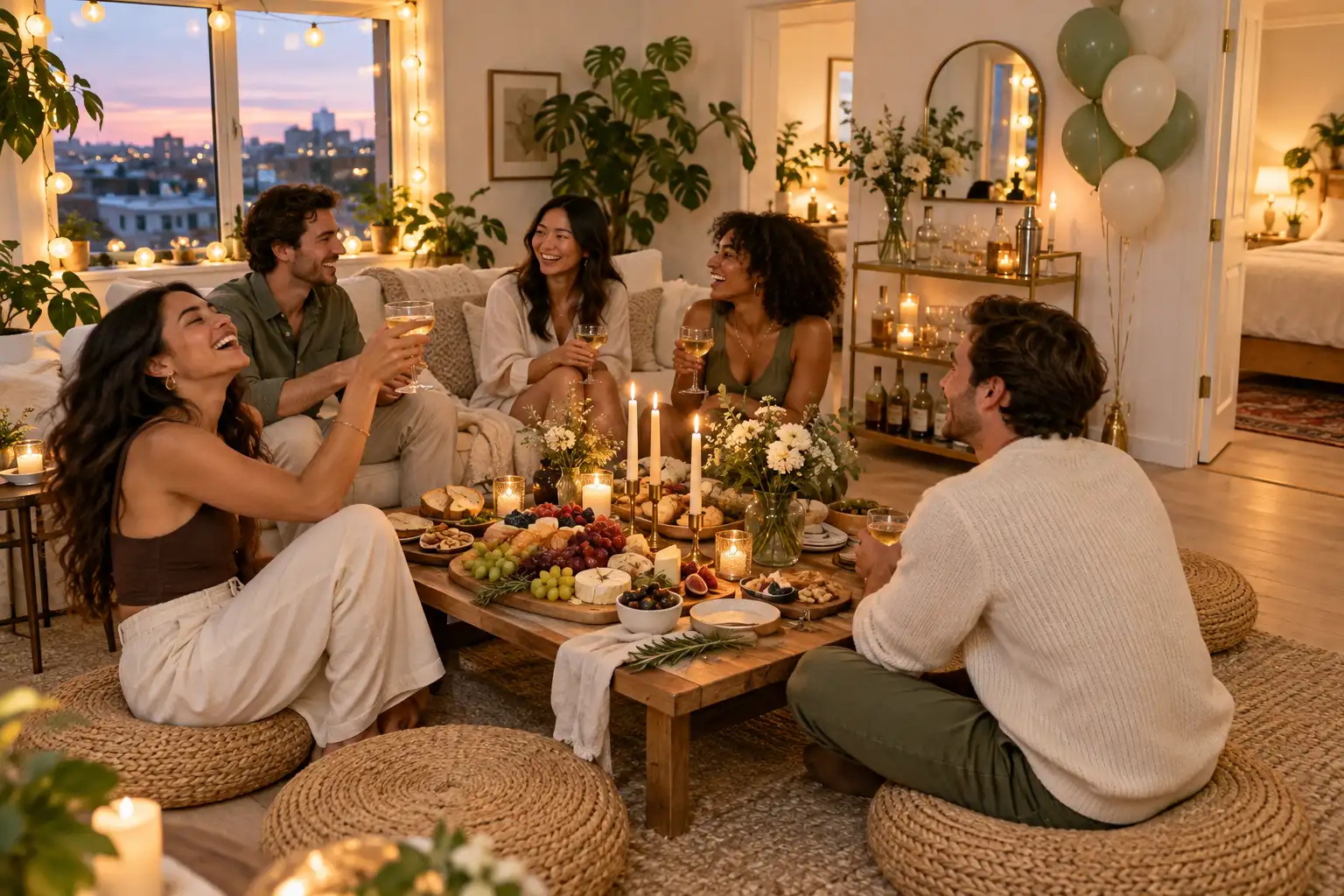 15 Housewarming Party Ideas for a Small Apartment That Make Every Inch Count
