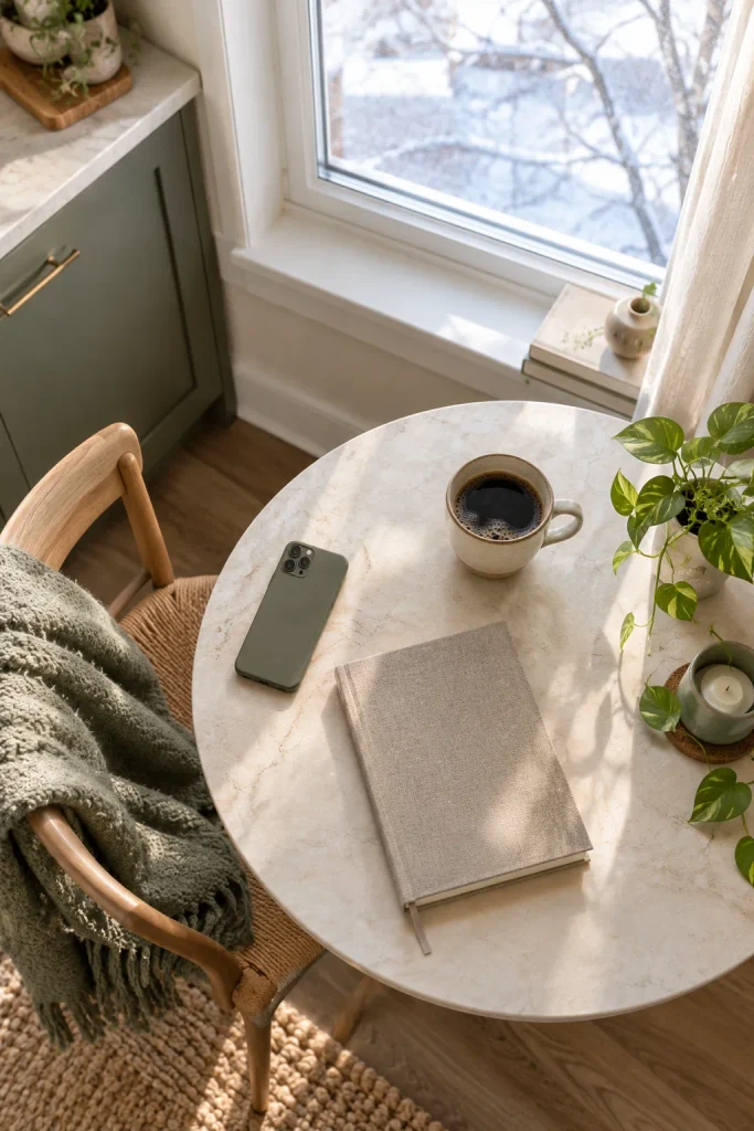 Cosy Winter Morning Coffee Nook