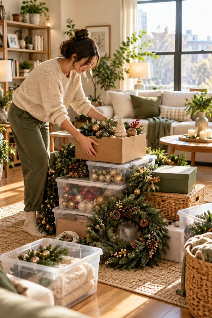 Cozy Christmas Decoration Organising
