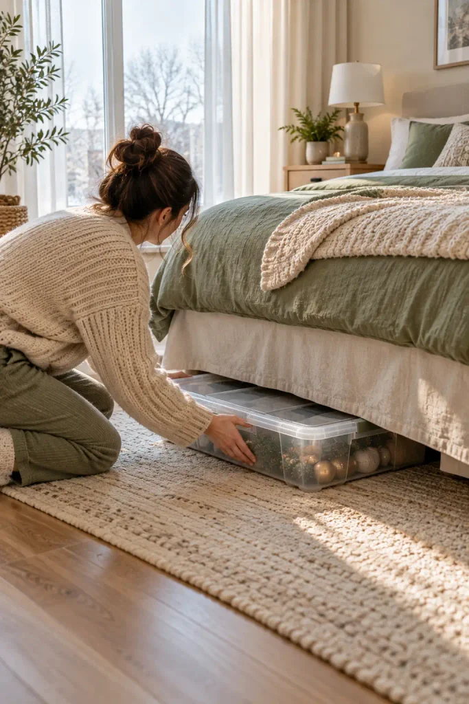 Cozy Holiday Storage Under Bed