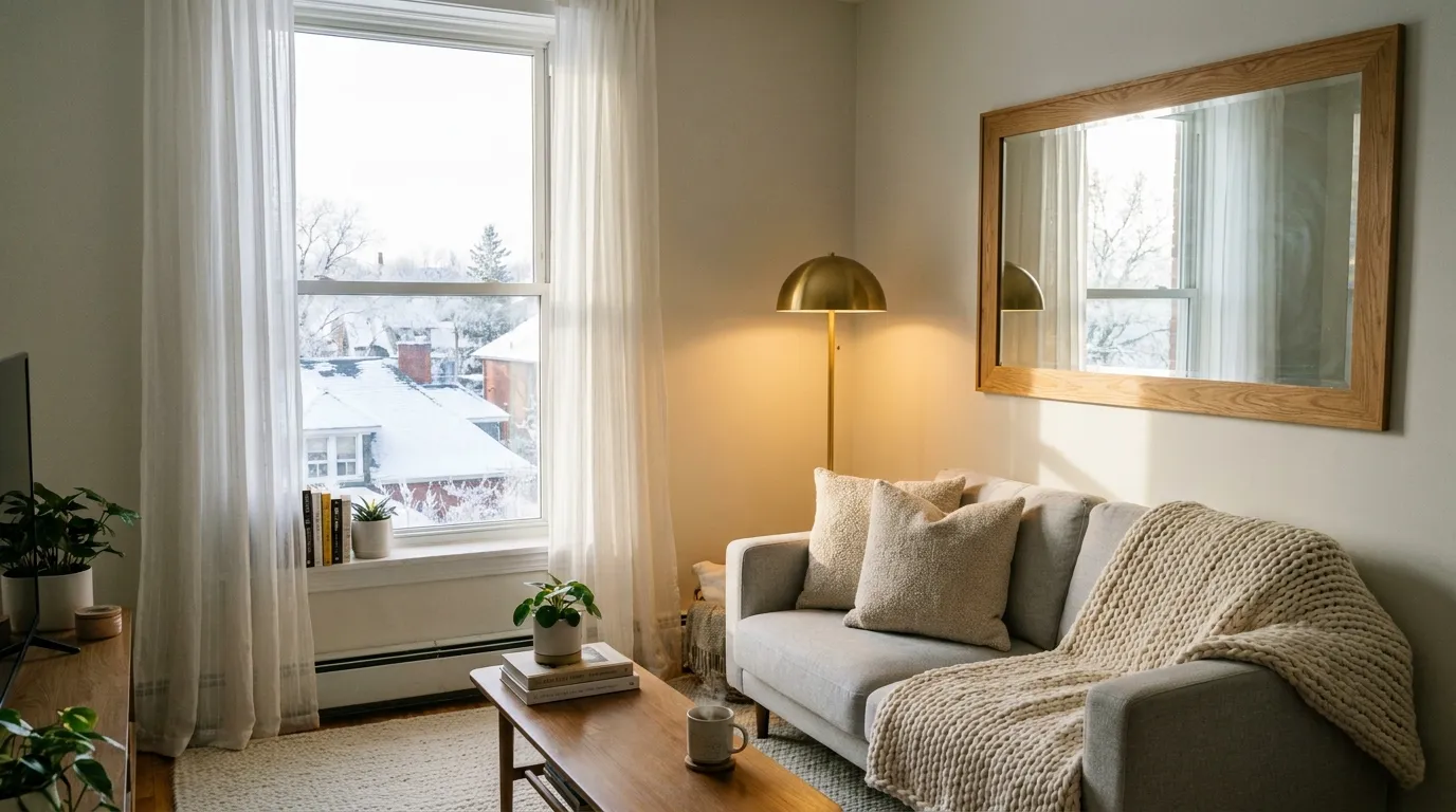 How to Make a Small Apartment Brighter in Winter With 10 Renter-Friendly Steps