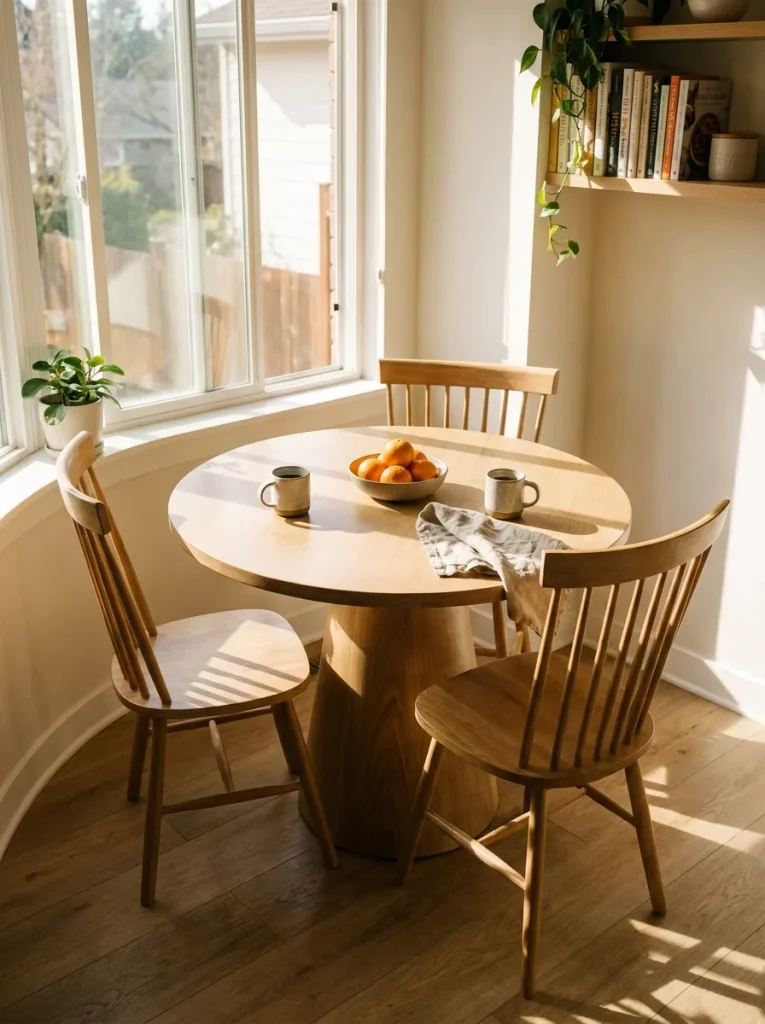 Dining table with coffee mugs