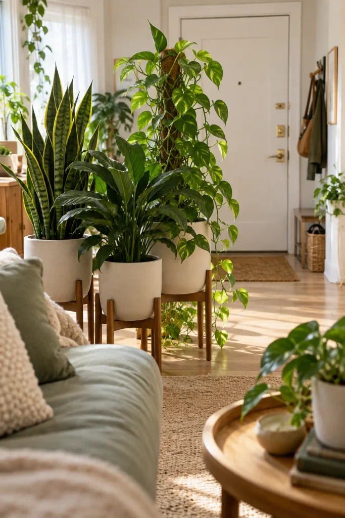 Green Oasis Entryway Living Room
