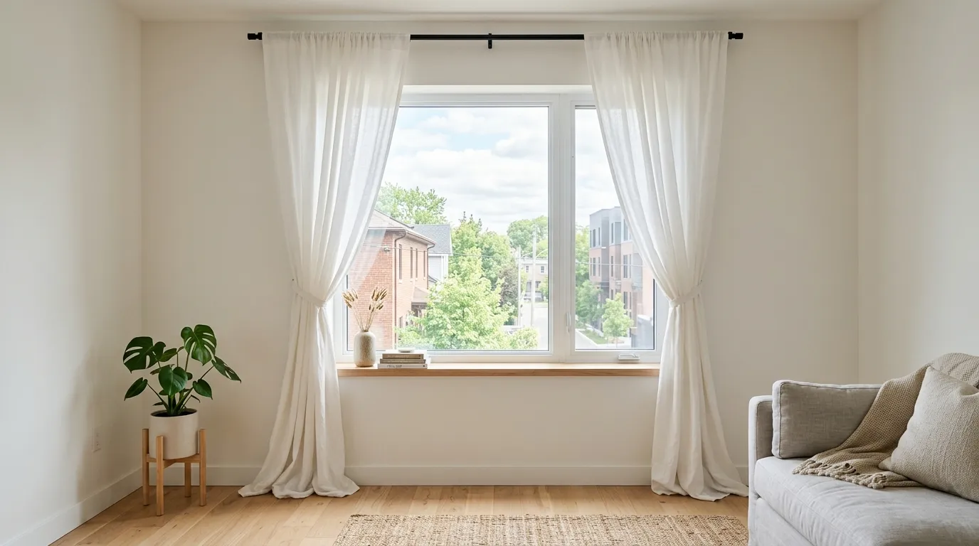 How to Hang Curtains Without Drilling a Single Hole in Your Rental