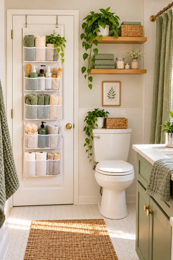 bathroom door organizer