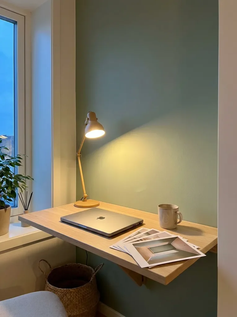 Laptop on desk with mug
