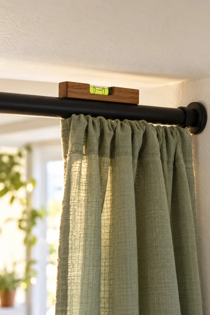 Leveling a Sage Curtain Rod
