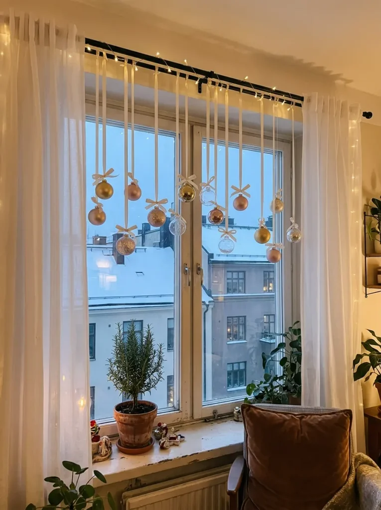 Living room window with ornaments