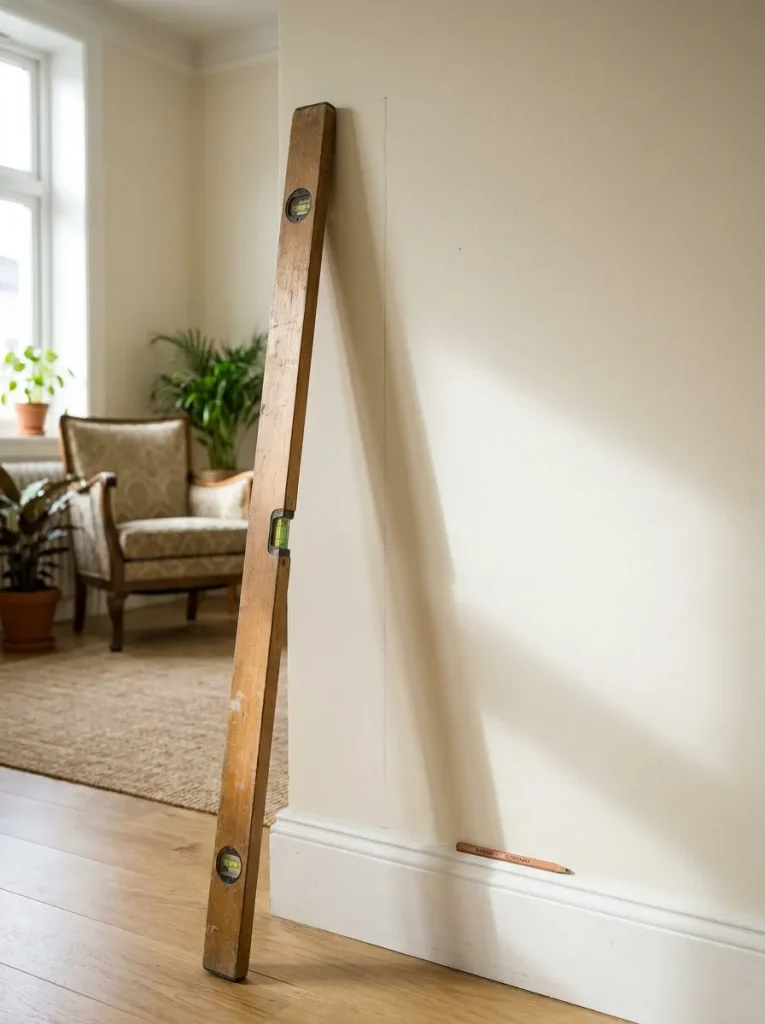 Marking straight line on wall