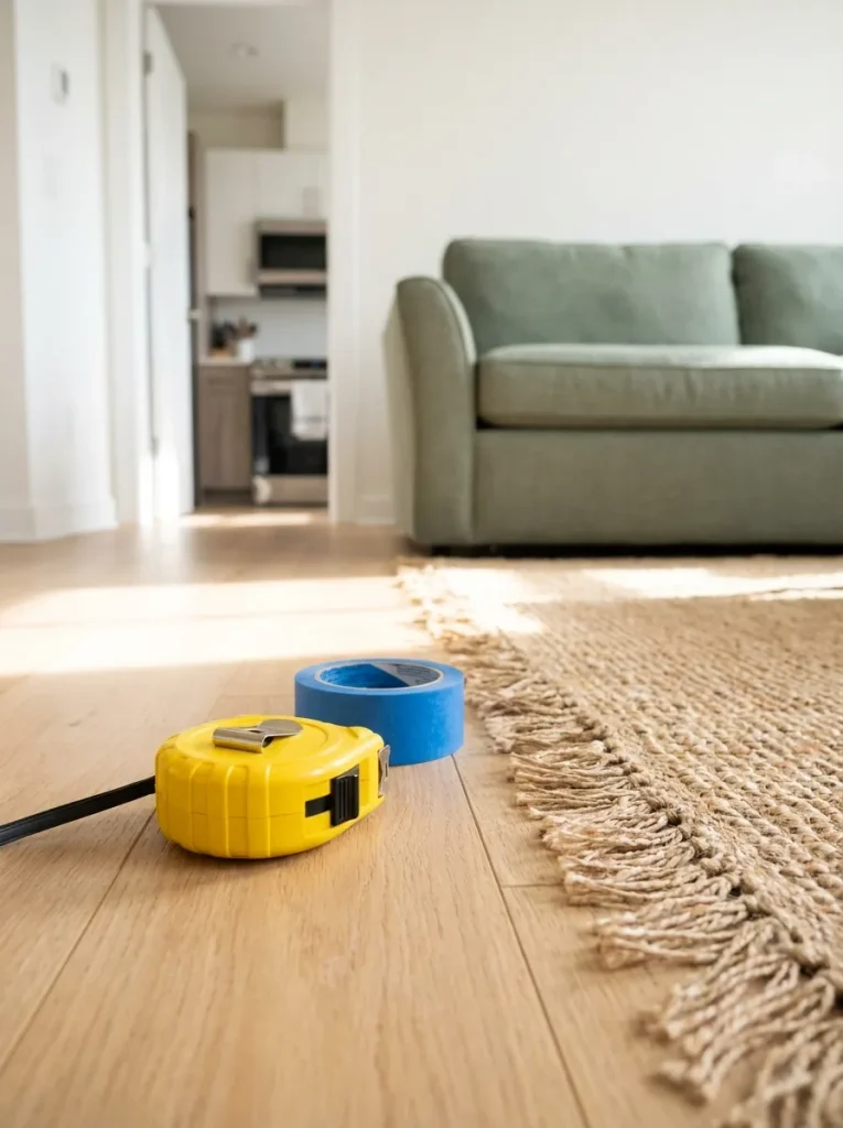 Measuring floor space in apartment