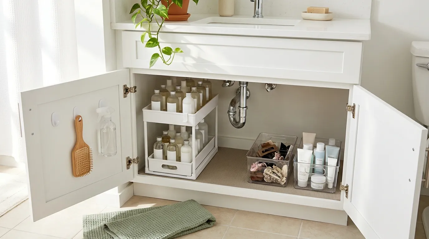 How to Organize Under the Bathroom Sink