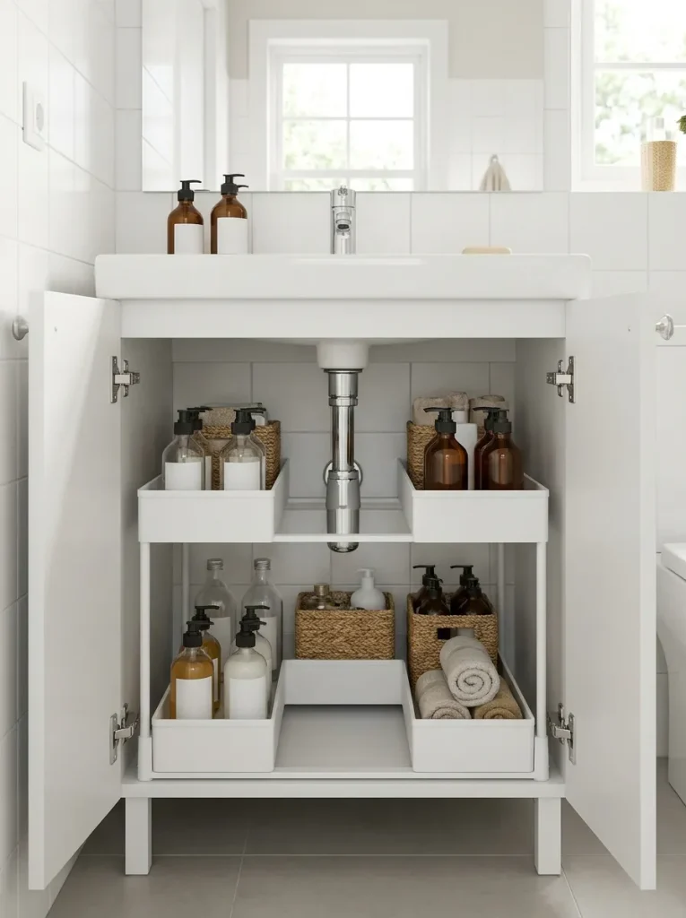 How to Organize Under the Bathroom Sink