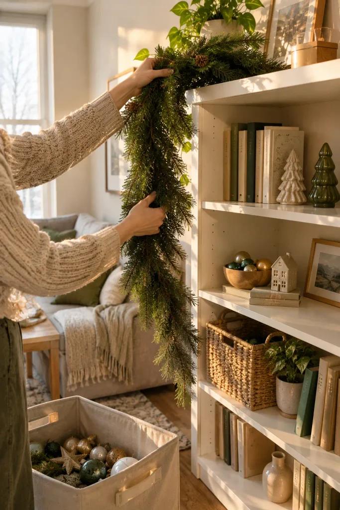 Packing Away Christmas Greenery