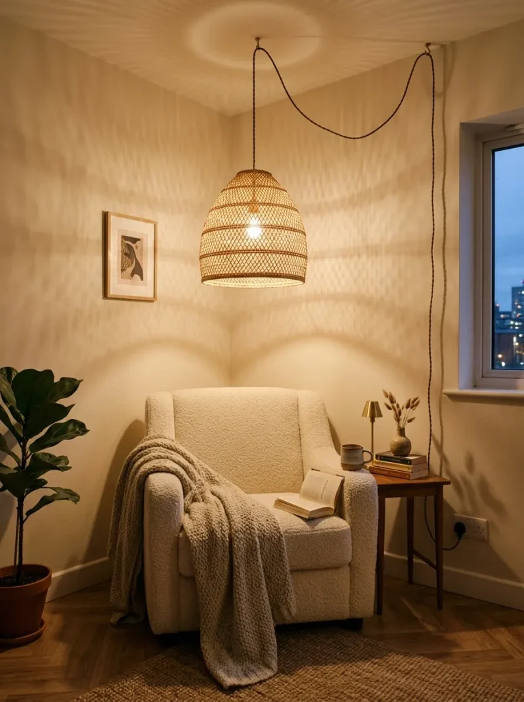 Hang a Plug-In Pendant Over Your Reading Chair