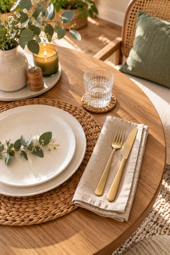 Scandinavian Sunlit Table Setting
