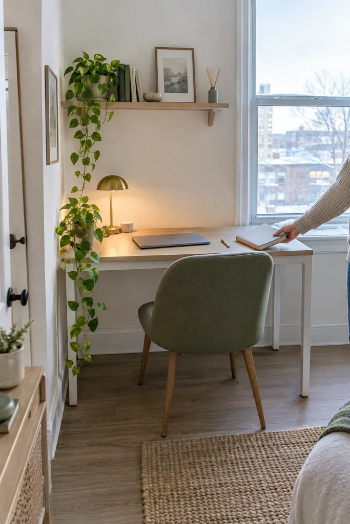 Serene Scandinavian Workspace Nook