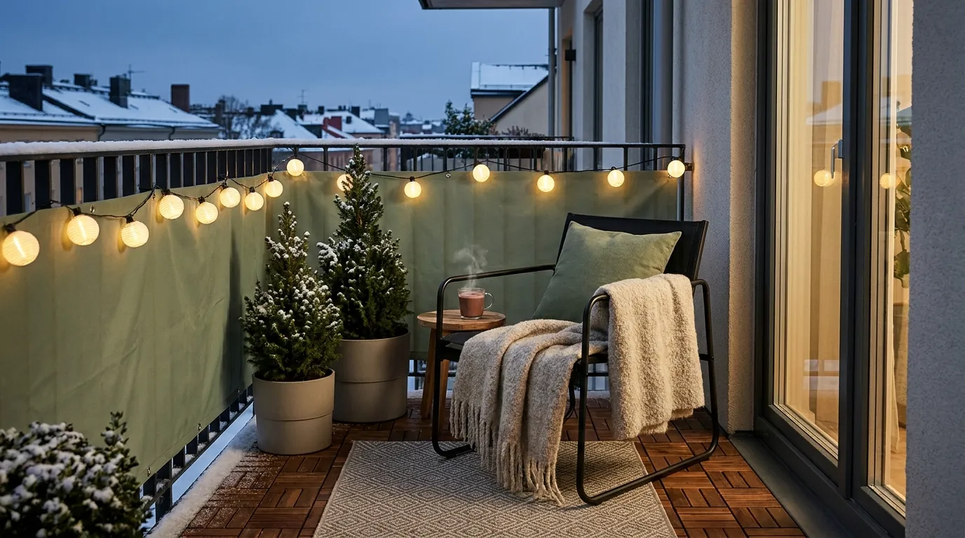 How to Use Your Balcony All Winter Long With These Renter-Friendly Winter Balcony Ideas