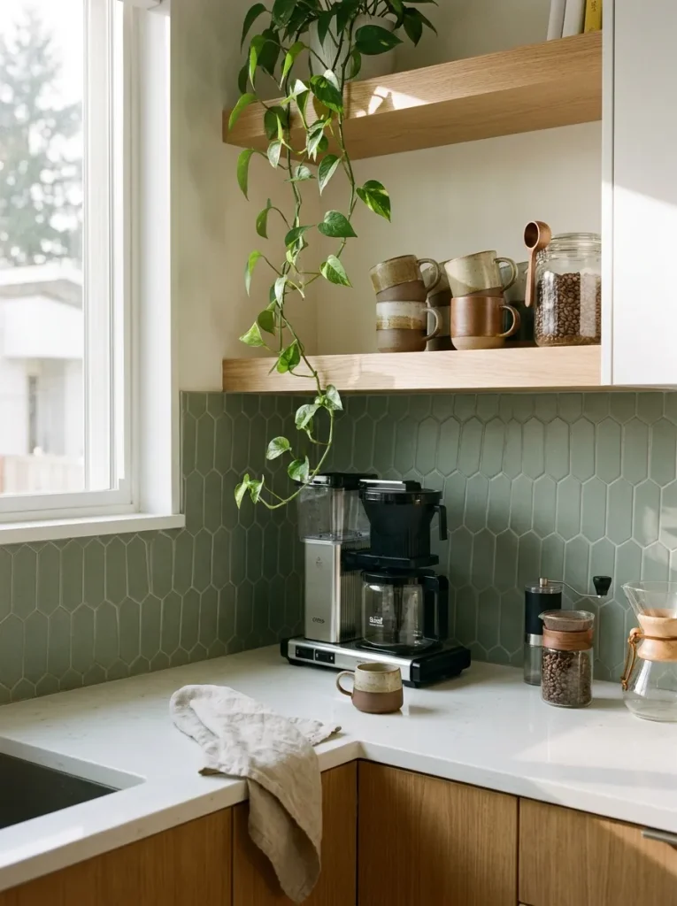 Small coffee station setup