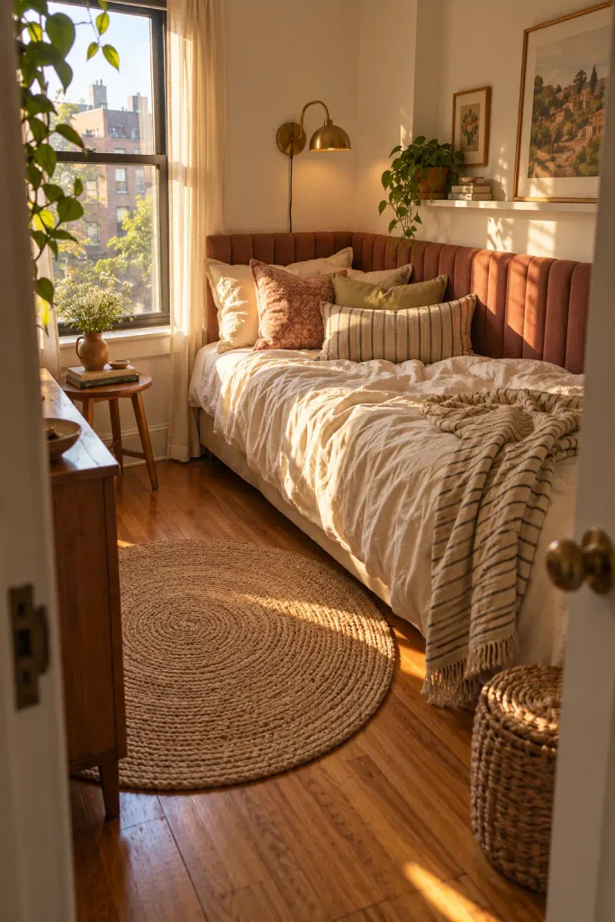 Sunlit Bohemian Reading Nook
