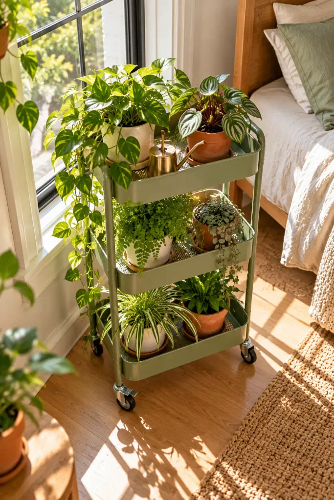 Put Your Plants on a Rolling Cart That Follows the Light