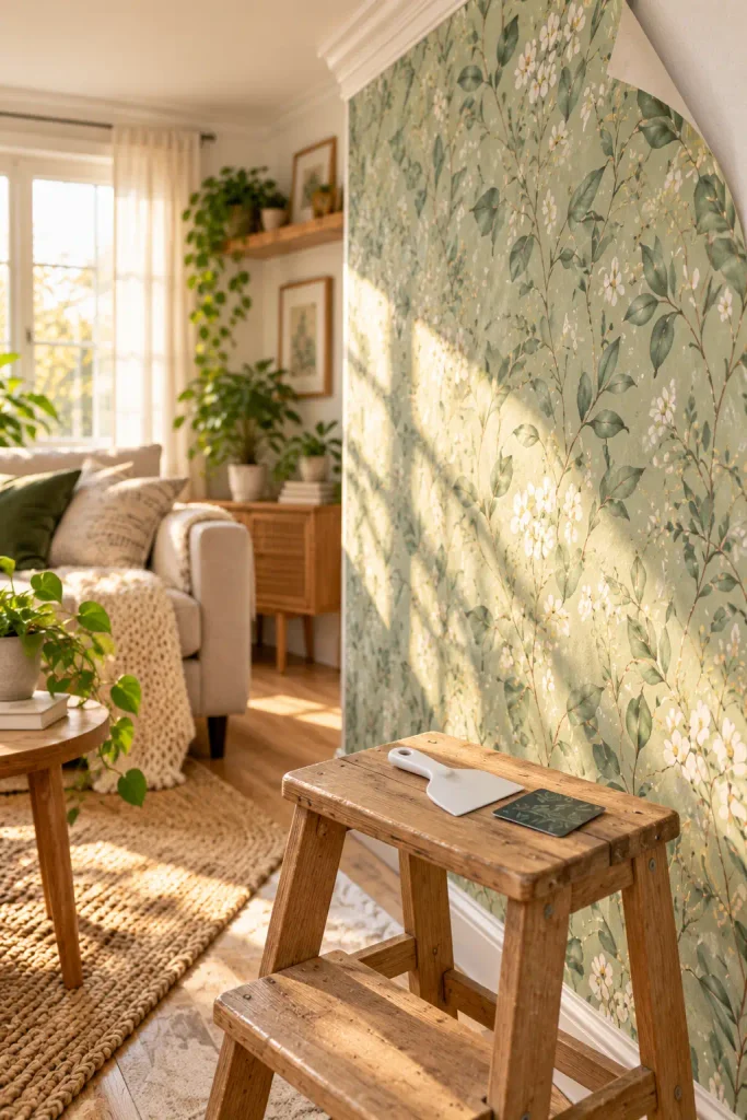 Sunlit Botanical Wallpaper Removal