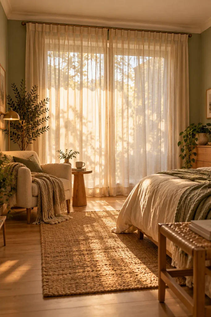 Sunlit Scandinavian Bedroom Retreat
