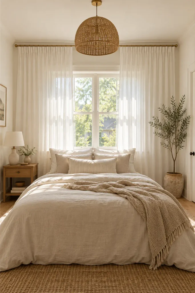 Sunlit Scandinavian Bedroom Retreat
