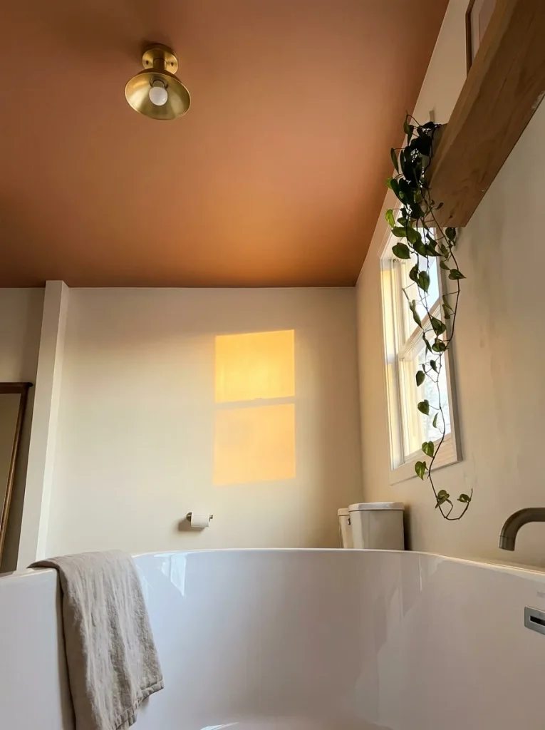 View from inside soaking tub