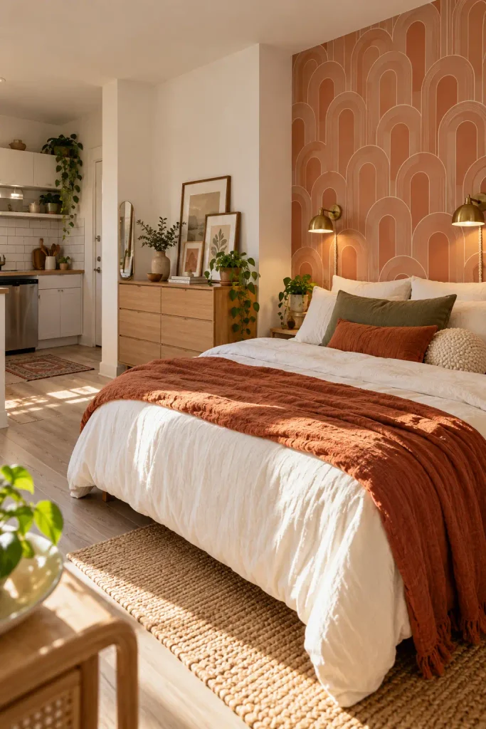 Warm Boho Bedroom Studio Retreat
