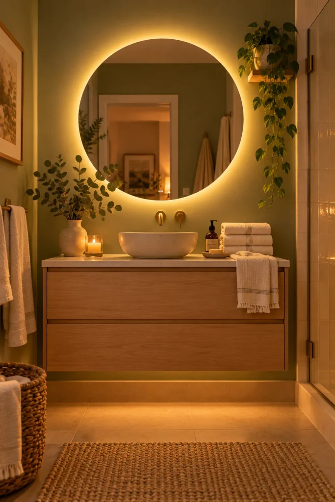 Warm Scandinavian Bathroom Retreat
