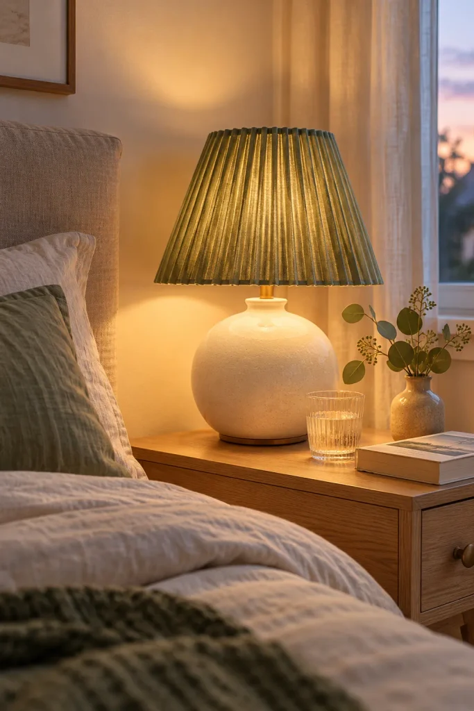 Warm Scandinavian Bedside Glow
