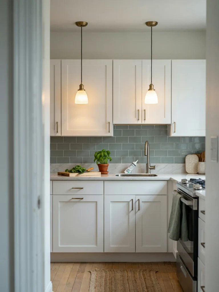 a completed rental countertop makeover