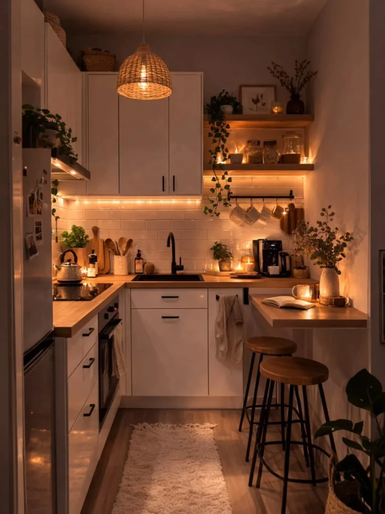 Harsh Overhead Light for a Warm Under-Cabinet Glow