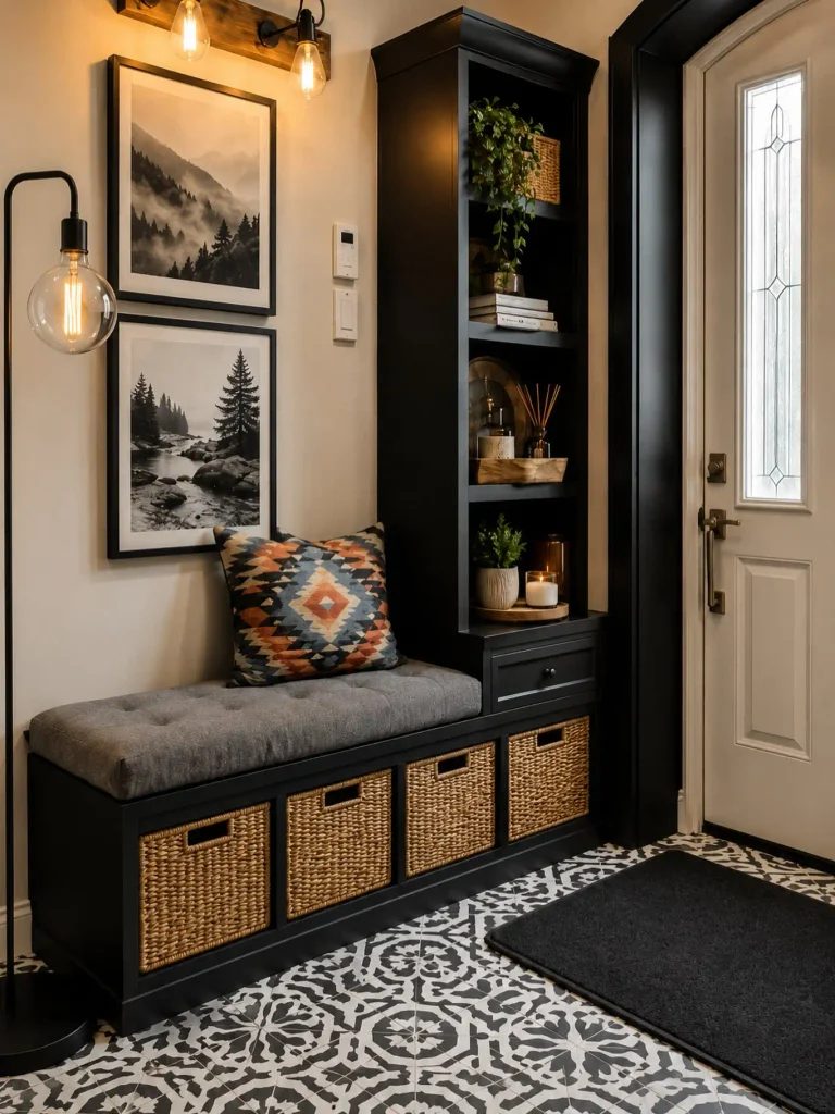 Give the Front Door a Bench That Hides Everything