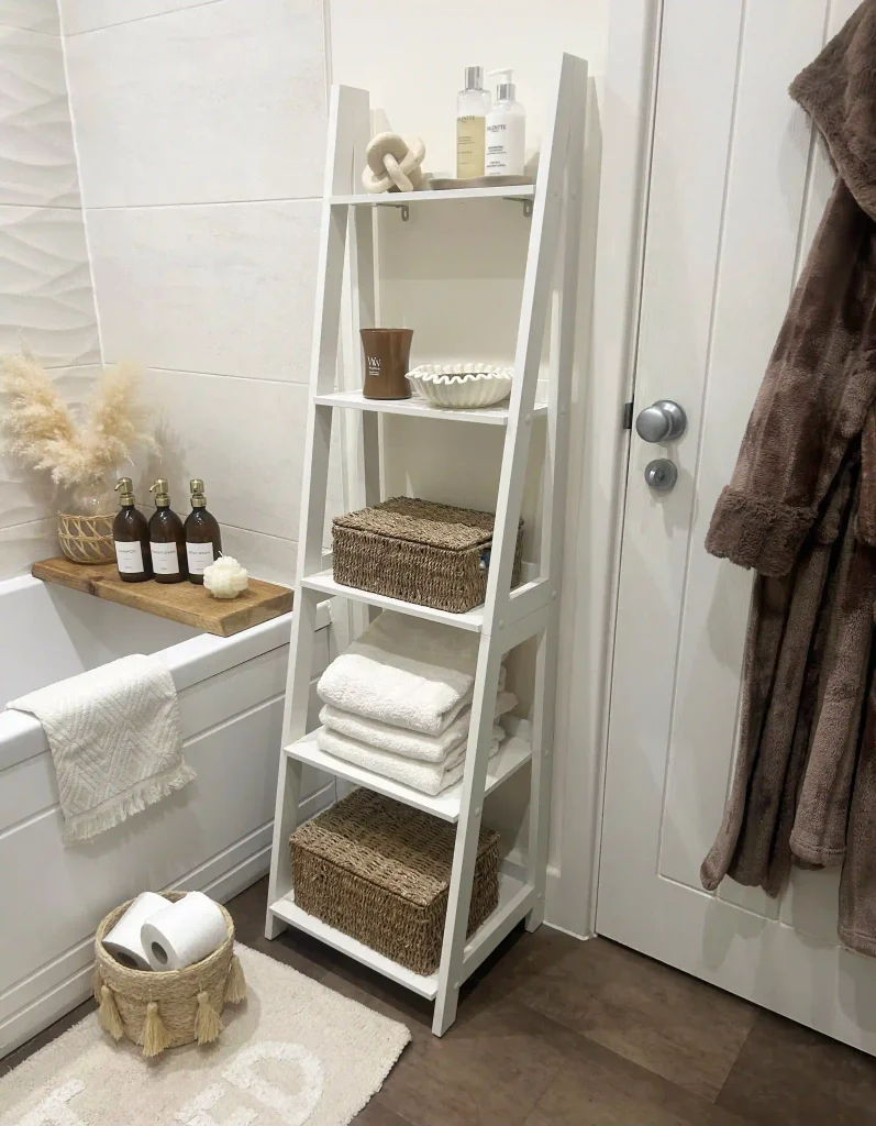 Lean a Ladder Shelf Into the Dead Corner by the Door