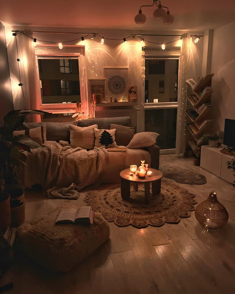 cozy winter lighting
