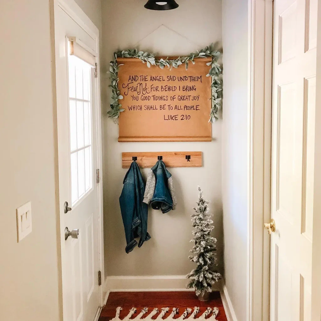 Hand Letter a Holiday Message on a Kraft Paper Scroll