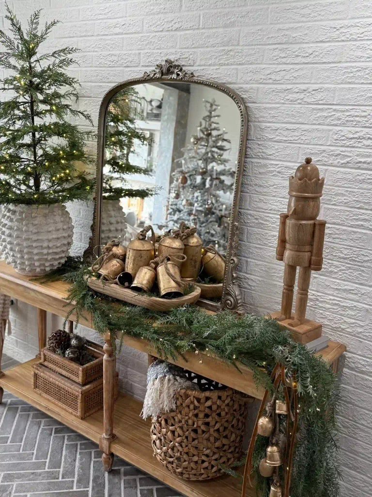 Style a Console Table Like a Faux Mantel