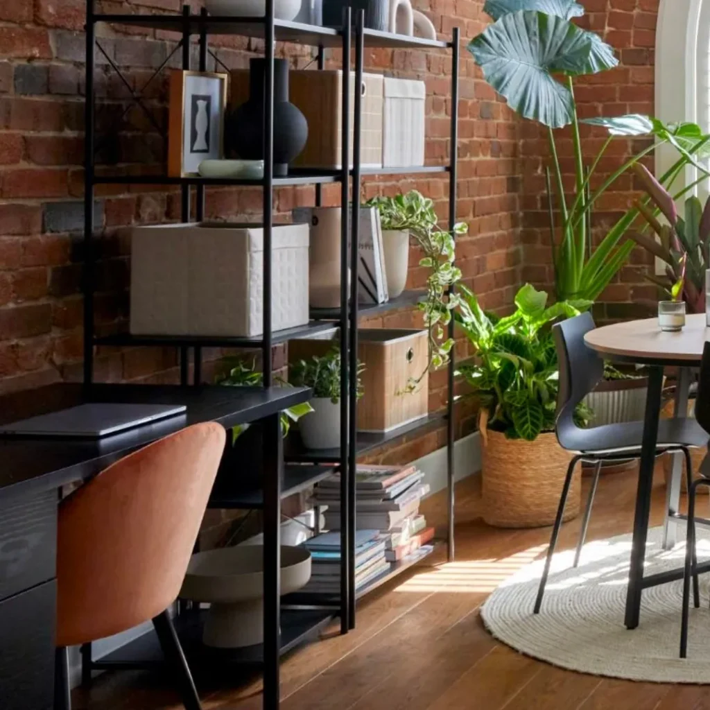 an Open Shelf Unit Carry Your Desk and Your Clutter at Once