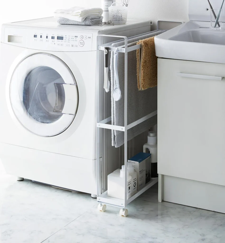 Roll a Slim Cart Into the Gap Between Your Washer and the Sink
